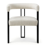 Mia Upholstered Tweed Dining Chair with Arms (Set of 2)
