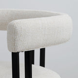 Mia Upholstered Tweed Dining Chair with Arms (Set of 2)