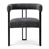 Mia Upholstered Tweed Dining Chair with Arms (Set of 2)