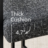 Mia 24" Modern Tweed Counter Stool with Arms (1-piece)