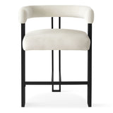 Mia 24" Modern Velvet Counter Stool with Arms (Set of 2)