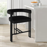 Mia 24" Modern Velvet Counter Stool with Arms (1-piece)