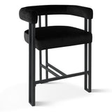 Mia 24" Modern Velvet Counter Stool with Arms (1-piece)