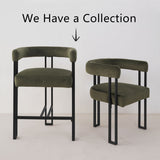 Mia 24" Modern Velvet Counter Stool with Arms (Set of 3)