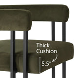 Mia 24" Modern Velvet Counter Stool with Arms (1-piece)