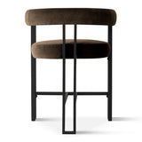 Mia 24" Modern Velvet Counter Stool with Arms (Set of 2)