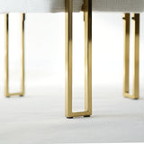 Mia Modern Gold Chenille Dining Chair with Arms (Set of 4)