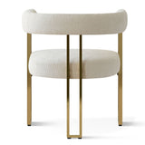 Mia Modern Gold Chenille Dining Chair with Arms (Set of 6)