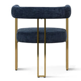 Mia Modern Gold Chenille Dining Chair with Arms (Set of 6)
