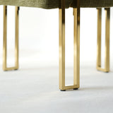 Mia Modern Gold Chenille Dining Chair with Arms (Set of 6)