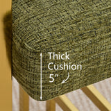 Mia Modern Gold Chenille Dining Chair with Arms (Set of 2)