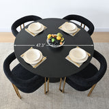 Mia Modern Gold Chenille Dining Chair with Arms (Set of 6)