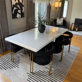 Mia Modern Gold Chenille Dining Chair with Arms (Set of 6)