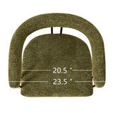 Mia 24" Modern Gold Chenille Counter Stool with Arms (1-piece)
