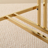 Mia 24" Modern Gold Chenille Counter Stool with Arms (Set of 3)