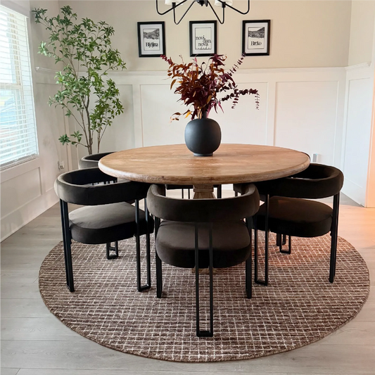 Mia Velvet Dining Chair with Arms (Set of 4)