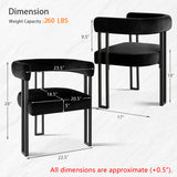 Mia Velvet Dining Chair with Arms (Set of 2)