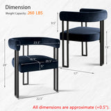 Mia Velvet Dining Chair with Arms (Set of 4)