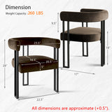 Mia Velvet Dining Chair with Arms (Set of 2)