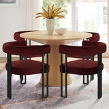 Mia Velvet Dining Chair with Arms (Set of 4)