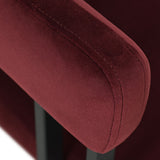 Dwen & Mia 35" Round Black & Velvet Set for 2 (3-Piece)