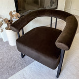 Mia Modern Velvet Accent Chair with Arms (1-Piece)