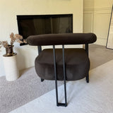 Mia Modern Velvet Accent Chair with Arms (1-Piece)