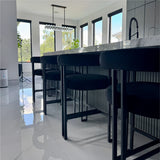 Mia 24" Modern Velvet Counter Stool with Arms (1-piece)