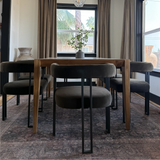 Mia Velvet Dining Chair with Arms (Set of 6)