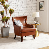 Aurelia Mid-century Modern Vegan Leather Accent Armchair