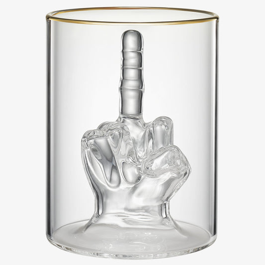 Middle Finger Gifts Whiskey Glass | SINGLE | (12.5 OZ)