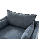 Miles Slipcovered Armchair with Large Ottoman