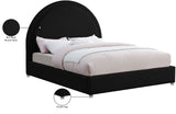 Milo Boucle Upholstered Bed with Elegant Rounded Headboard and Modern Acrylic Legs for Sophisticated Style