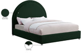 Milo Boucle Upholstered Bed with Elegant Rounded Headboard and Modern Acrylic Legs for Sophisticated Style