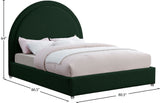 Milo Boucle Upholstered Bed with Elegant Rounded Headboard and Modern Acrylic Legs for Sophisticated Style
