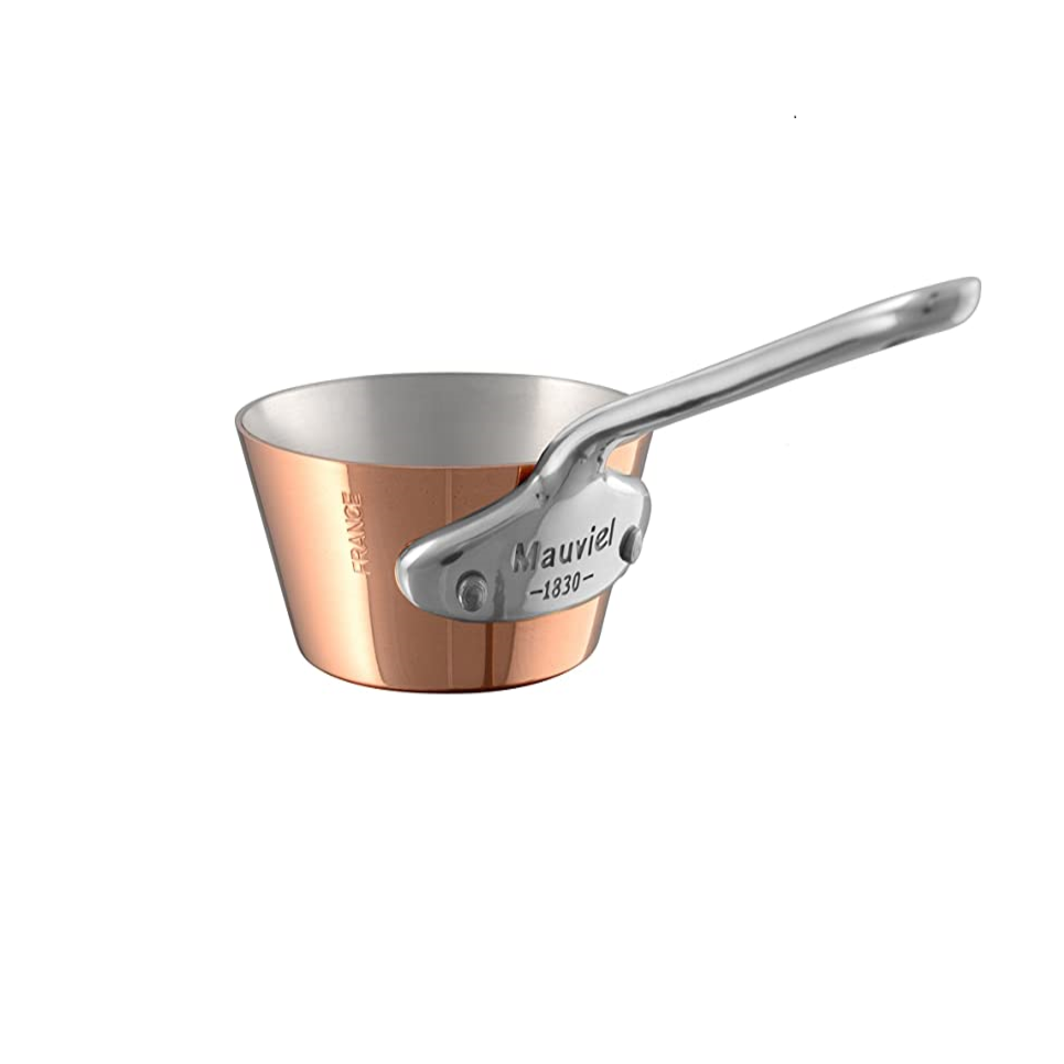 Mauviel MINI'S Copper Splayed Saute Pan With Cast Stainless Steel Handle, 3.54-In