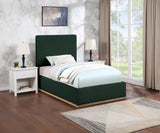 Monaco Contemporary Bed with Solid Wood Frame and Elegant Boucle Fabric for Modern Bedrooms