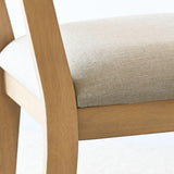 Monica Rattan Solid Wood Upholstered Dining Chair (Set of 6)