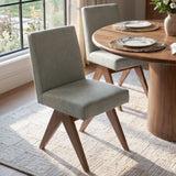 Morgan Mid Century Modern Upholstered Dining Chair (Set of 2)