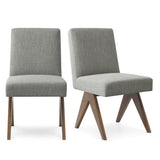 Morgan Mid Century Modern Upholstered Dining Chair (Set of 2)