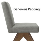 Morgan Mid Century Modern Upholstered Dining Chair (Set of 2)