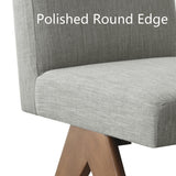 Morgan Mid Century Modern Upholstered Dining Chair (Set of 2)
