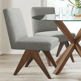 Morgan Mid Century Modern Upholstered Dining Chair (Set of 2)