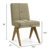Morgan Mid-Century Upholstered Dining Chair (Set of 2)