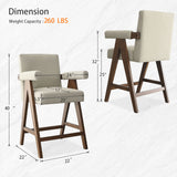 Morgan Upholstered Counter Stool with Arms (1-Piece)