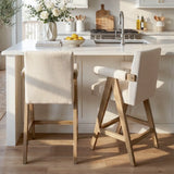 Morgan Upholstered Counter Stool with Arms (1-Piece)