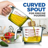 3 Pcs. High Borosilicate Glass Measuring Cup With Customized Decal Scale, 250 Ml, 500Ml, And 1000Ml
