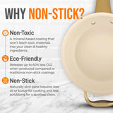 14'' Non-Stick Fry Pan With Lid – Durable Pan With Silicone Handle, Interior Non-Stick Ceramic Coating And Polyester Coating Outside