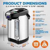 5L Digital Hot Water Dispenser - Instant Water Boiler / Water Heater, Auto Dispense Safety Lock, (5.283Quarts)
