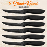 17-Piece Kitchen Precision Knives Set - Versatile Stainless Steel Knife Set With Blockstand , Ideal For Cutting, Slicing, Chopping, And Dicing